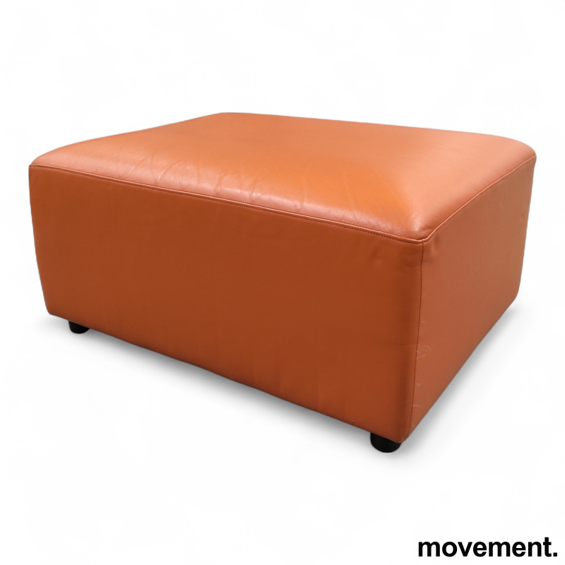 OK 004 pouf Brunt skinn, Pent brukt - 1 / 2