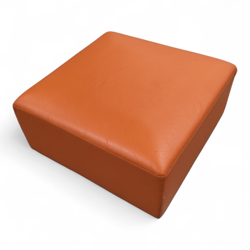 OK 001 Ottoman Brunt skinn, Brukt