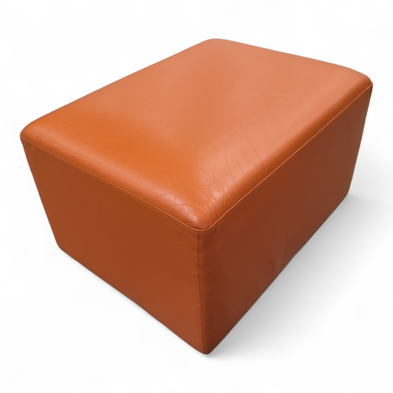 OK 004 pouf høy Brunt skinn, Pent