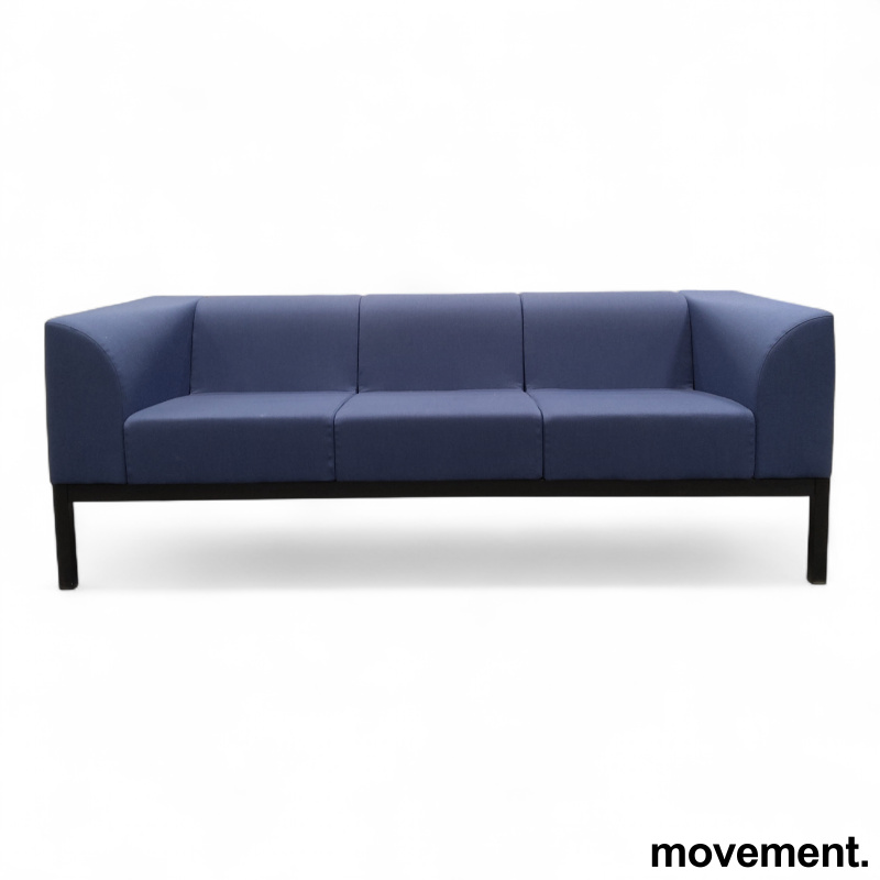 Edge 3-seter sofa Blått stoff, sort - 2 / 2
