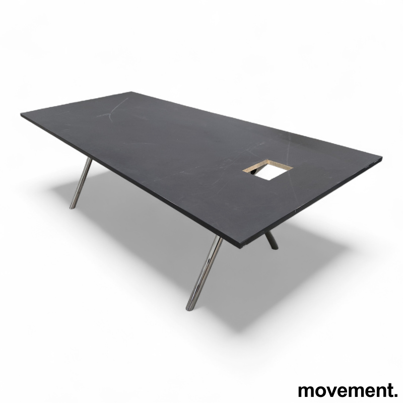 Avia møtebord 220x100cm Sort - 2 / 2