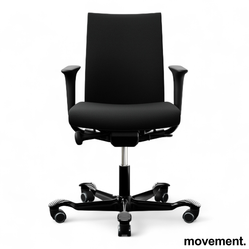 Creed 6004 med swingback armlene Sort stoff (Gabriel Select 60999), sort understell, Ubrukt