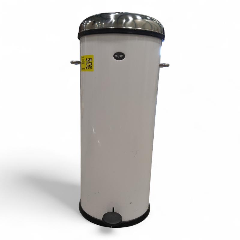 Vipp017 Pedal Bin 30L Hvitlakkert