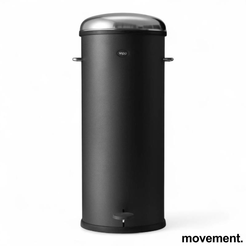 Vipp017 Pedal Bin 30L Sort, Pent