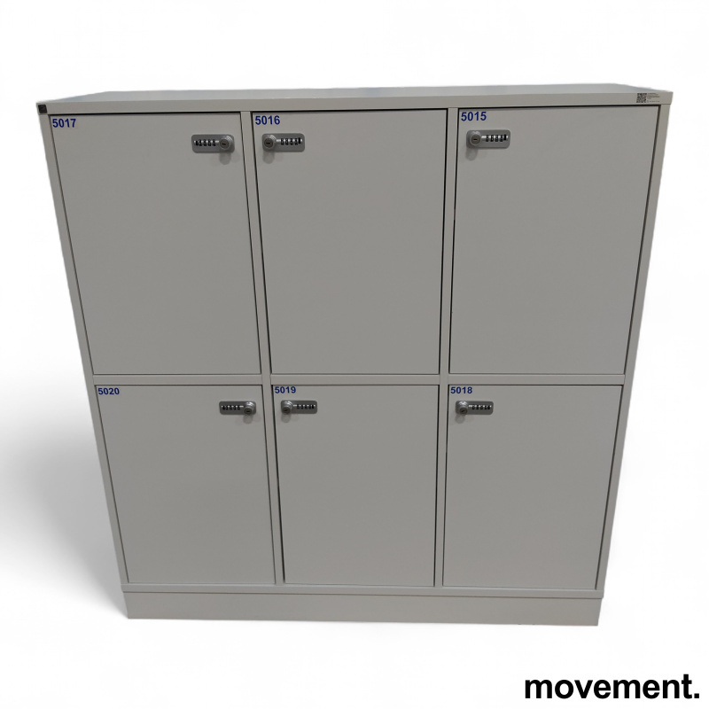 Locker 120x40x128cm, 6 rom kodelås - 2 / 2