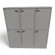 Locker 120x40x128cm, 6 rom kodelås - 2 / 2