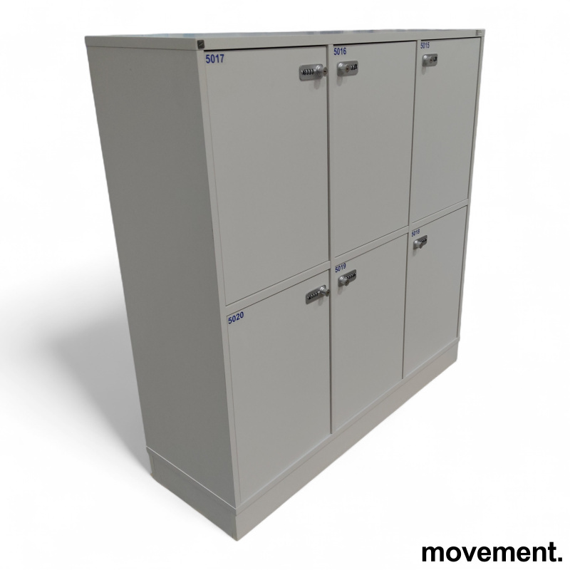 Locker 120x40x128cm, 6 rom kodelås - 1 / 2