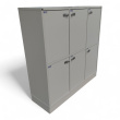 Locker 120x40x128cm, 6 rom kodelås - 1 / 2