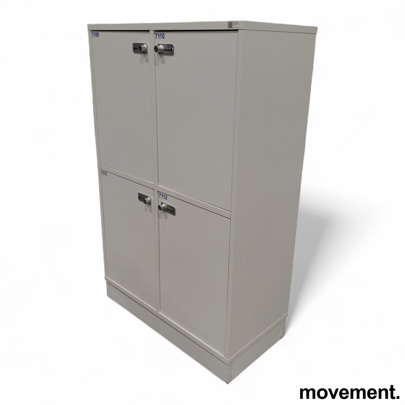 Locker 80x40x128cm, 4 rom kodelås - 1 / 2