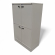 Locker 80x40x128cm, 4 rom kodelås - 1 / 2