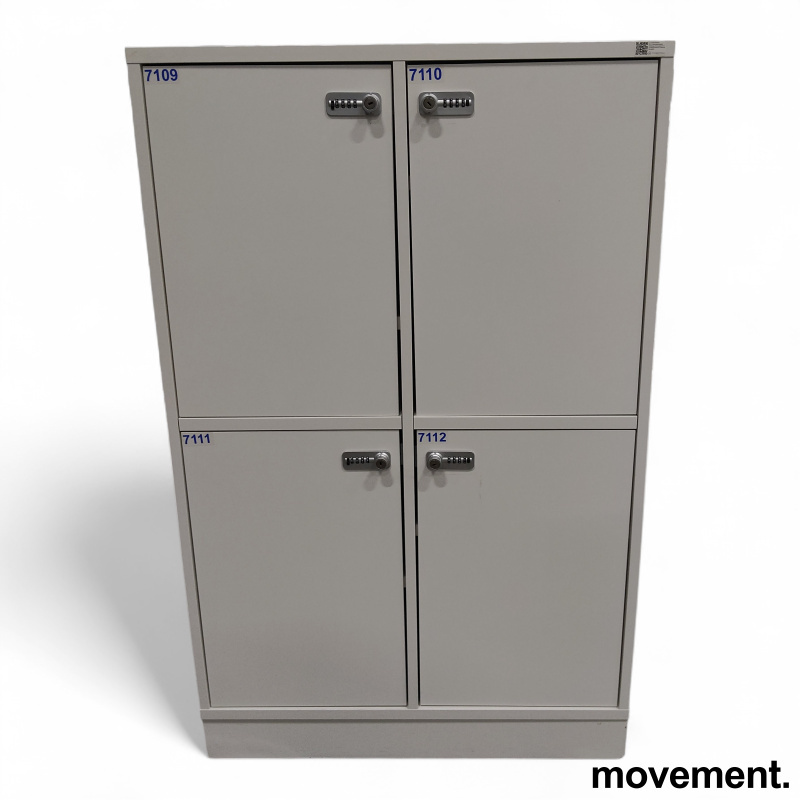 Locker 80x40x128cm, 4 rom kodelås - 2 / 2