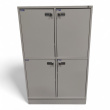 Locker 80x40x128cm, 4 rom kodelås - 2 / 2