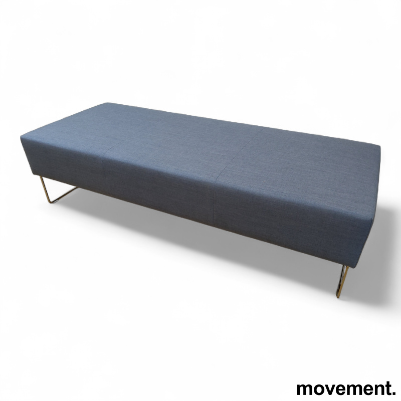 Pivot 3-seter benk Blått stoff - 2 / 2