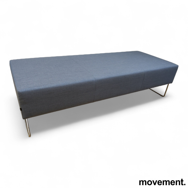 Pivot 3-seter benk Blått stoff - 1 / 2