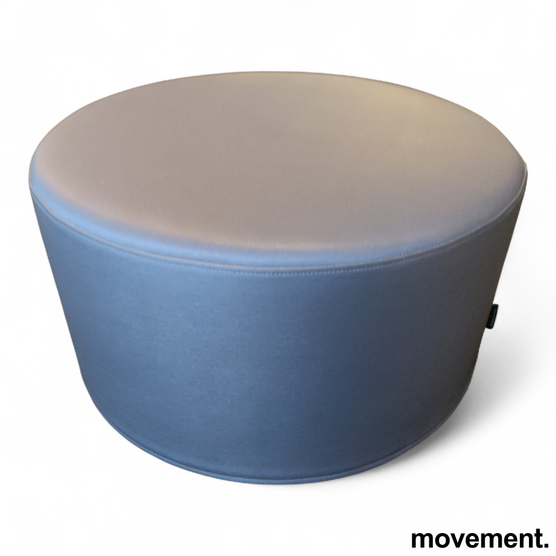 Drum pouf large Blått stoff