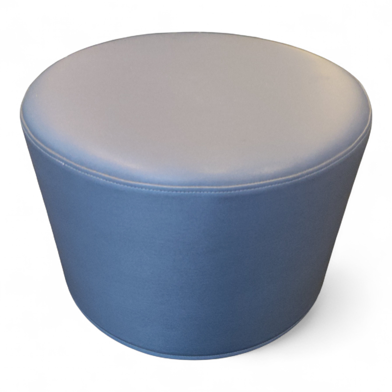 Drum pouf small Blått stoff