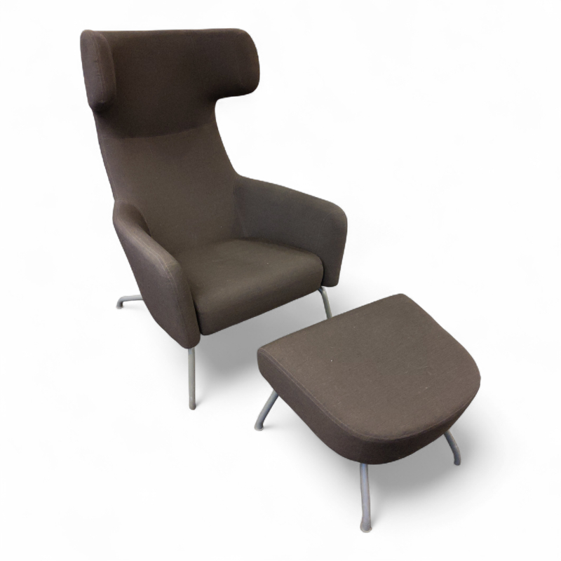 Havana Wing med puff Mørkt brunt