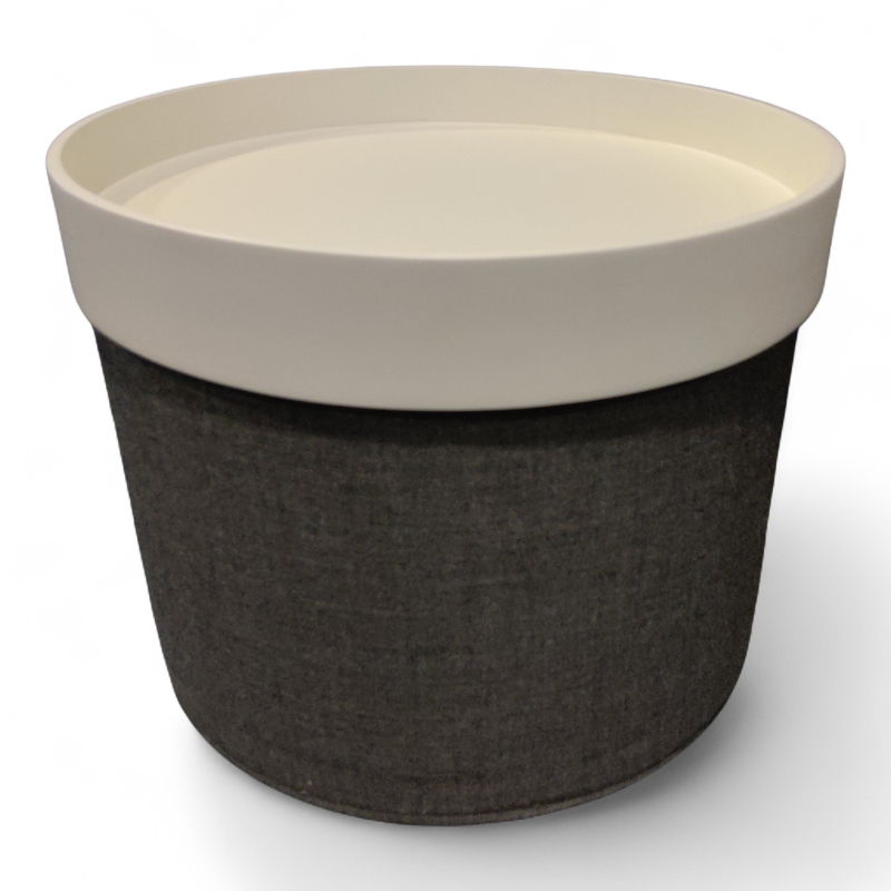 Drum pouf large med bordplate Mørkt