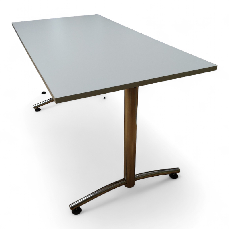 Avec 140x70cm Lys grå laminat krom