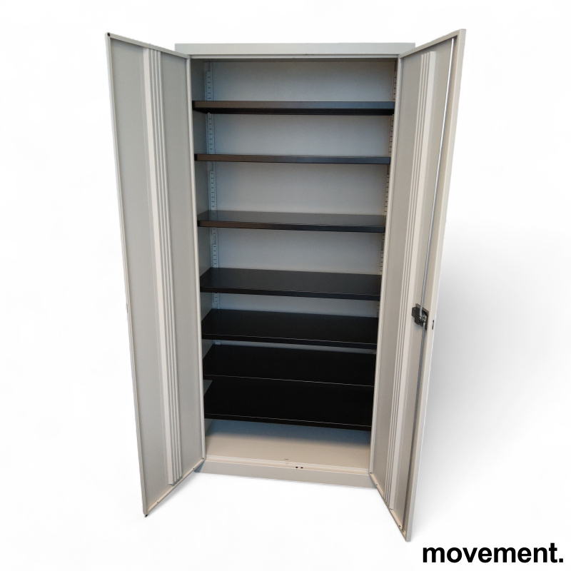 Metallskap med lås 91x195cm Lys - 2 / 2