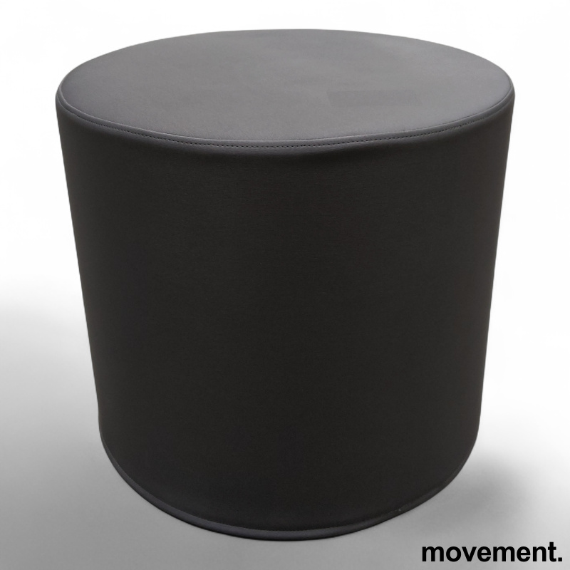 Drum pouf Ø=45cm high Mørk grått