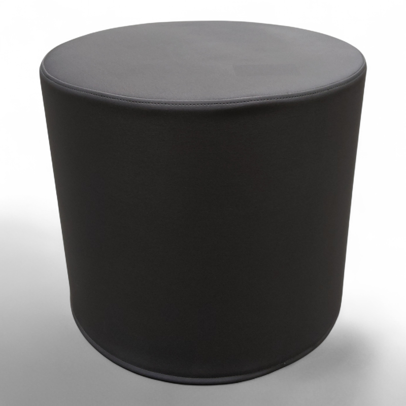 Drum pouf Ø=45cm high Mørk grått