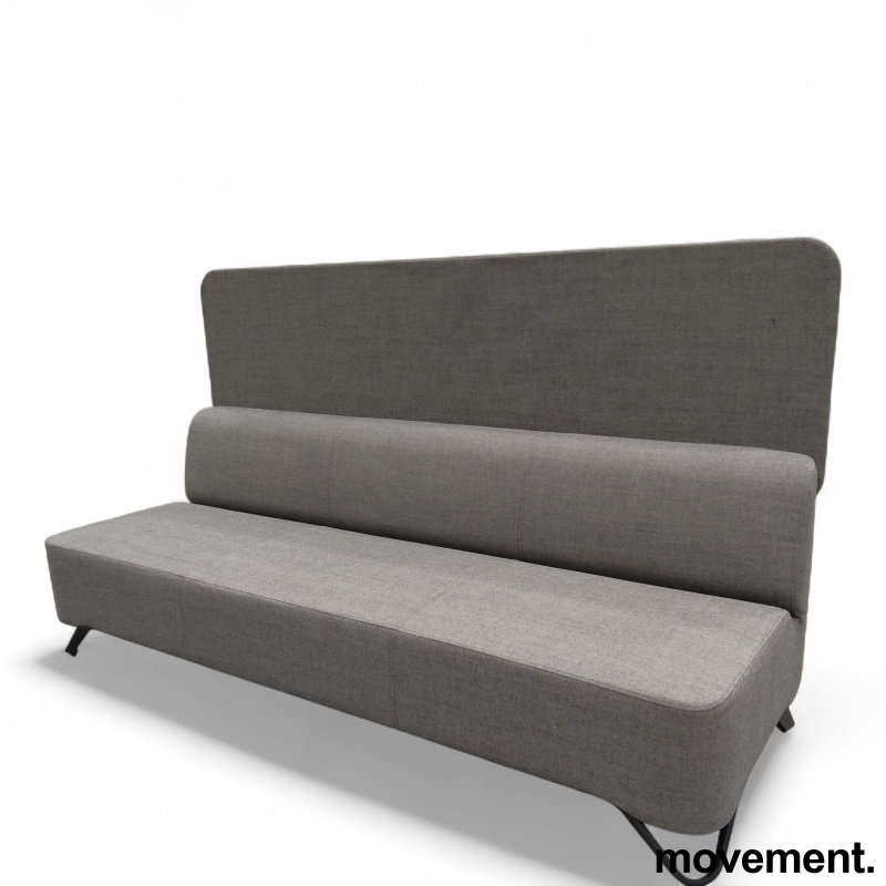 Softbox 3B Grått stoff, ben i sort, - 1 / 4