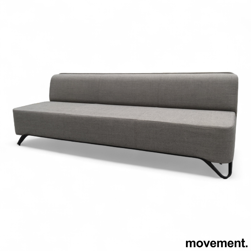 Softbox 3B Grått stoff, ben i sort, - 3 / 4