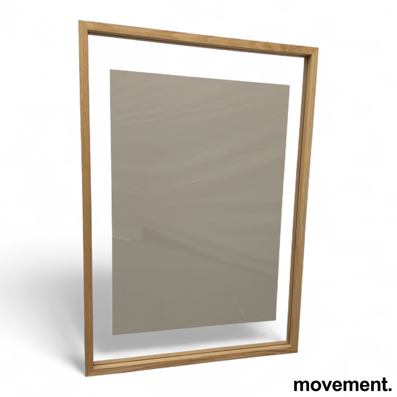 A01 70x100cm Lys grå, eik ramme, - 2 / 2