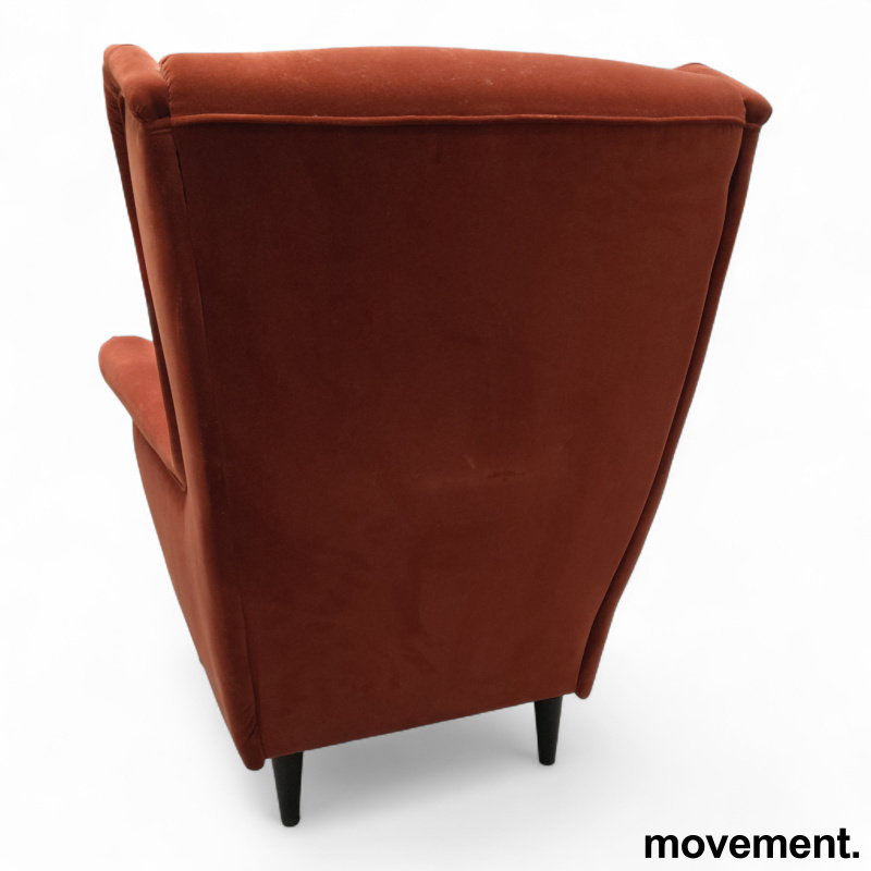 Strandmon Rustrødt velourstoff, - 2 / 2