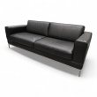 Arild 3-seter Sort skinn børstet - 1 / 3