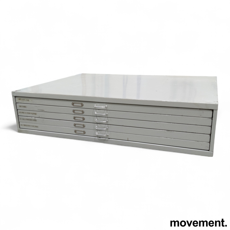 Tegningsskuff 5 skuffer Lys grå, - 4 / 4
