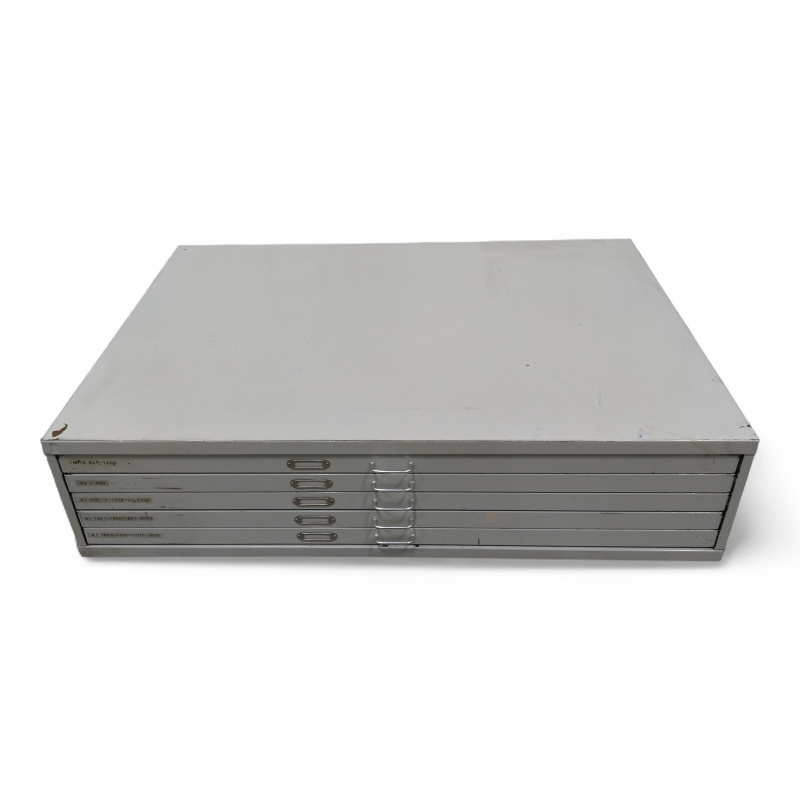 Tegningsskuff 5 skuffer Lys grå,