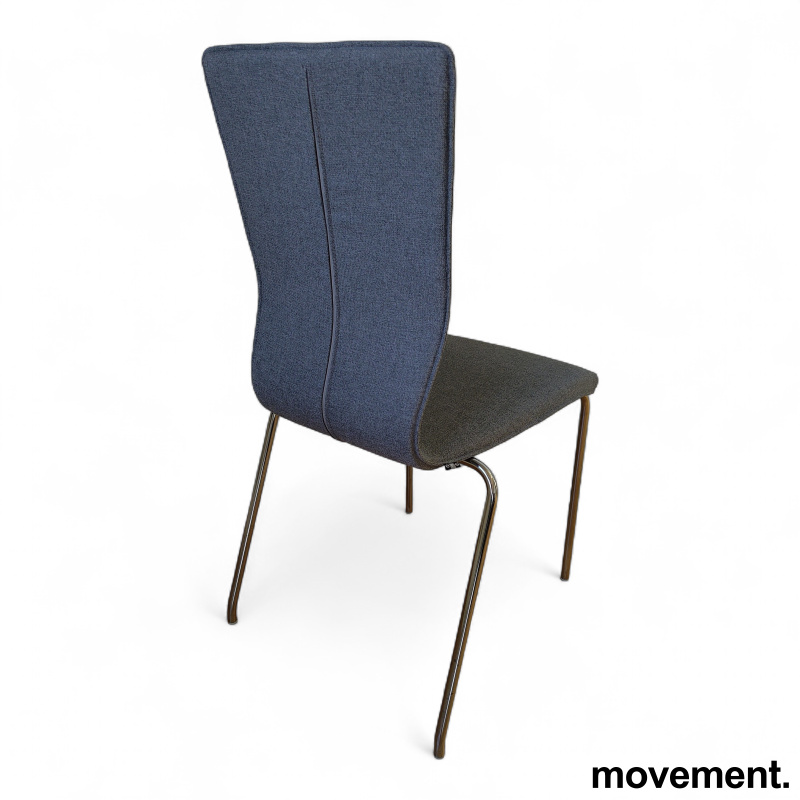 Graf Lys grått stoff krom ben, Pent - 2 / 3