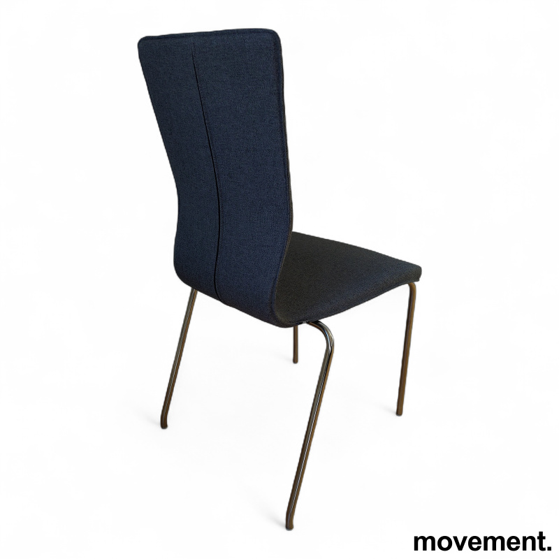 Graf Grått stoff krom ben, Pent - 2 / 3