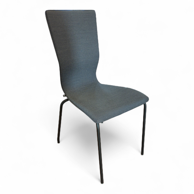 Graf Koksgrått stoff, sorte ben,