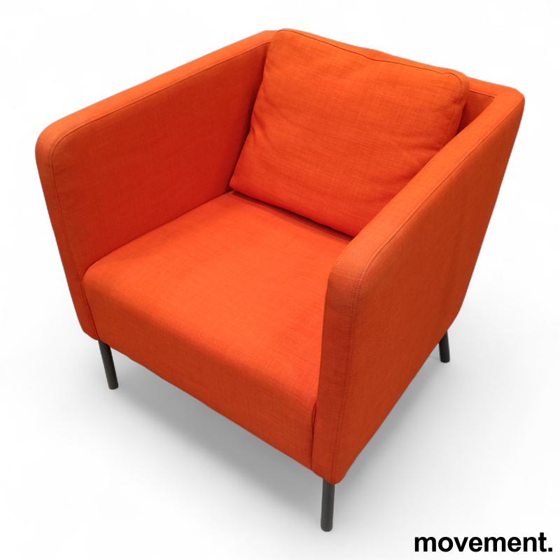 Ekerö lenestol Rødorange stoff, - 2 / 3