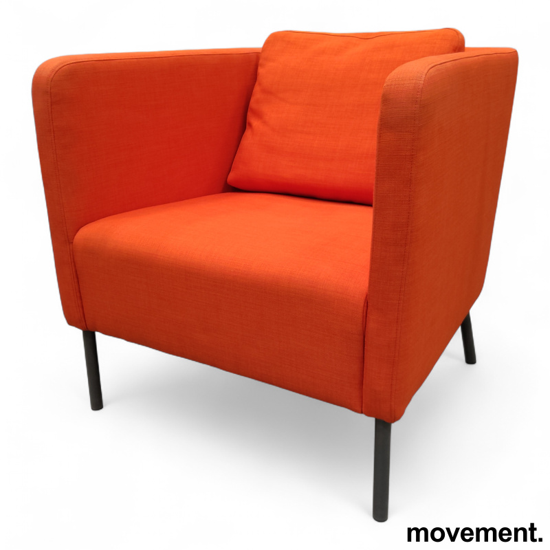 Ekerö lenestol Rødorange stoff, - 1 / 3