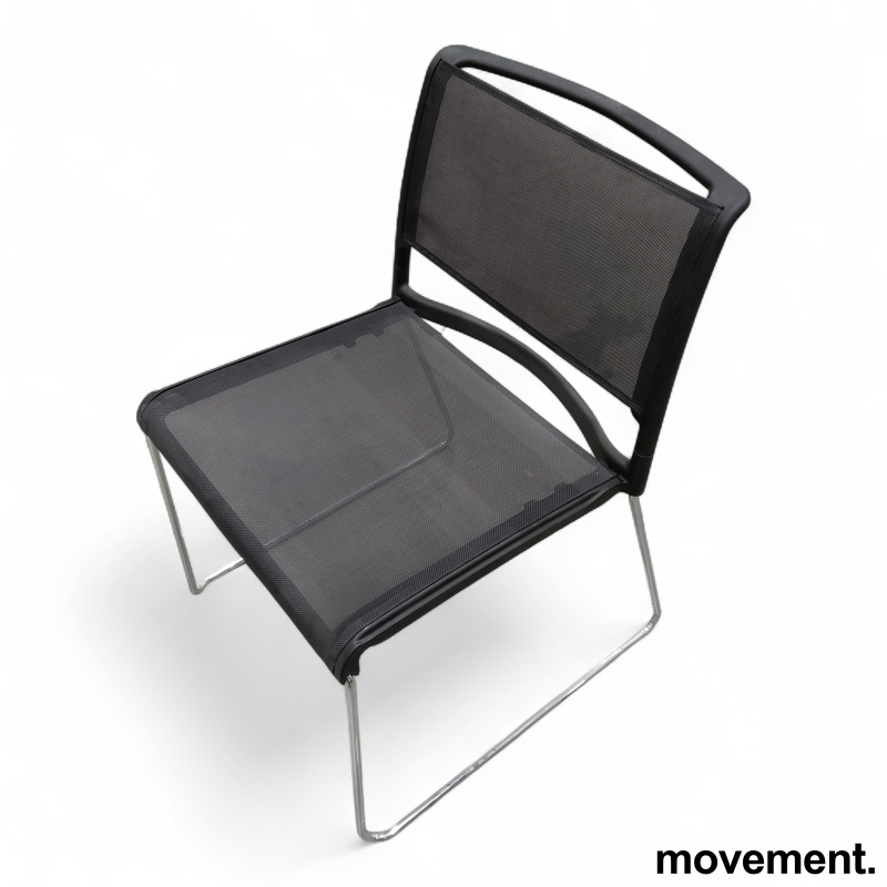 Aline Sort plastmesh, krom ben, - 2 / 3