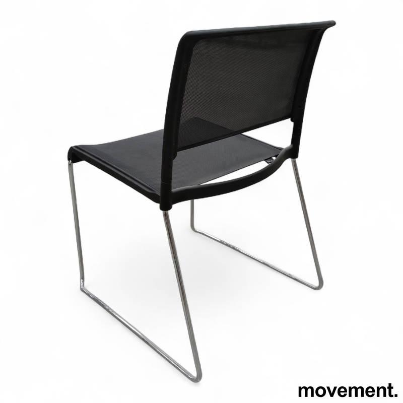 Aline Sort plastmesh, krom ben, - 3 / 3