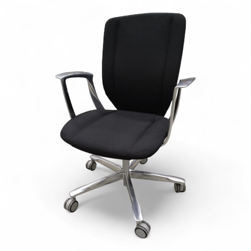 9000CV konferansestol på hjul Sort