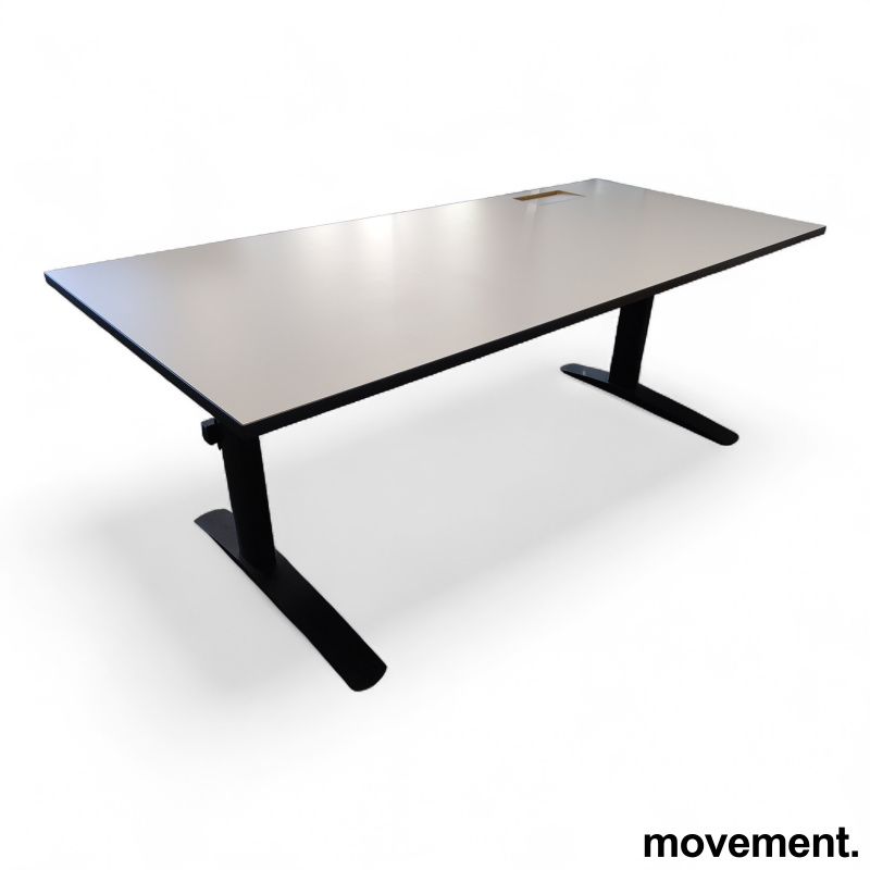 Hevsenk skrivebord 200x90cm Hvit - 1 / 2