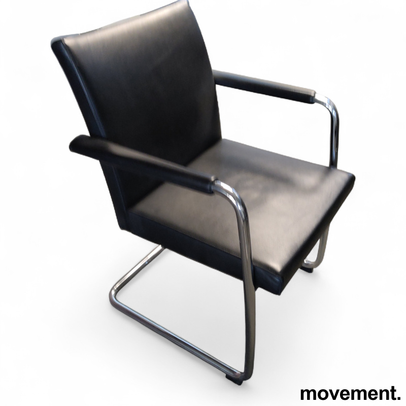 Konferansestol med armlene Sort - 1 / 2