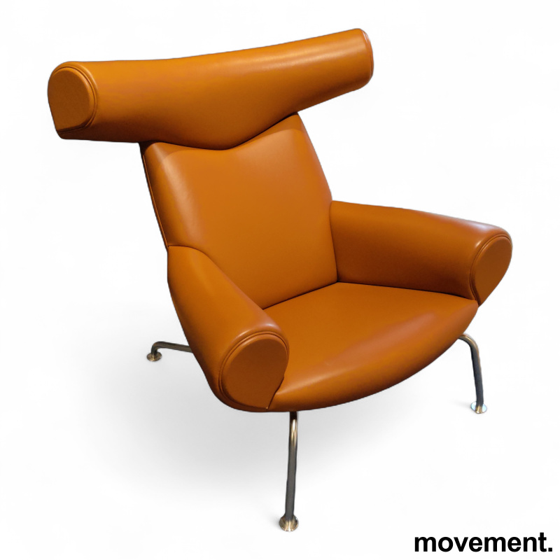 Ox chair Brunt skinn, Pent brukt - 1 / 3