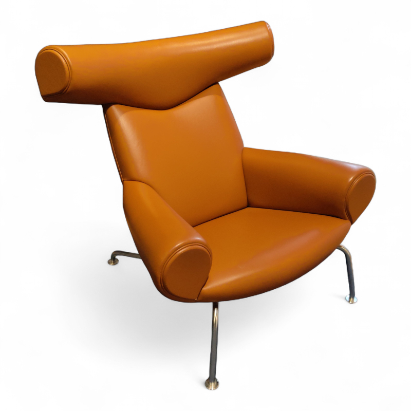Ox chair Brunt skinn, Pent brukt