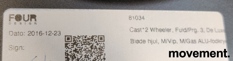 Fourcast 2 fullpolstret med hjul - 3 / 3