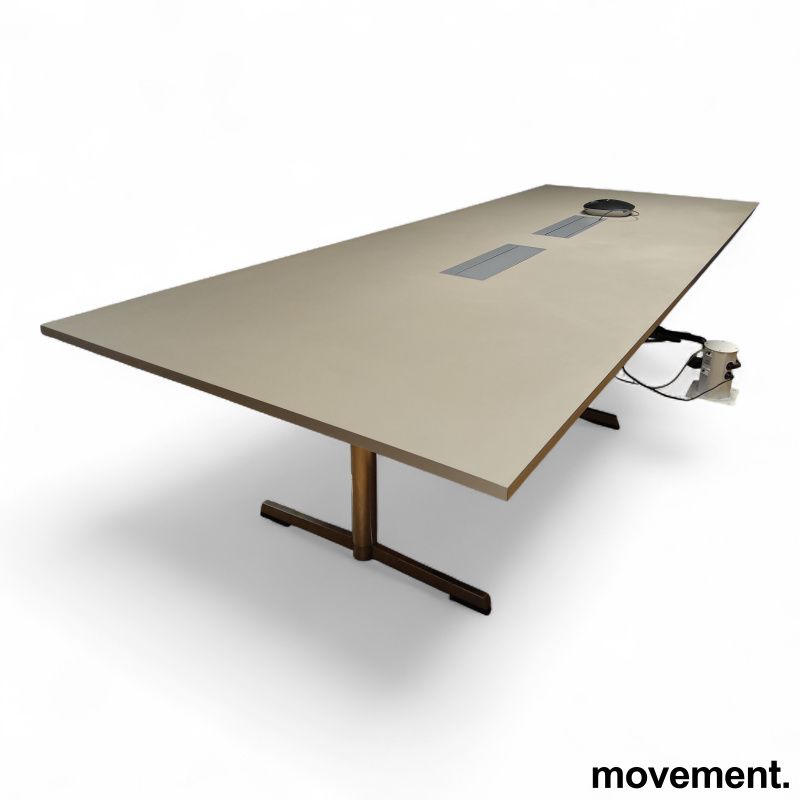 Møtebord 320x125cm Lys grå linoleum - 1 / 2