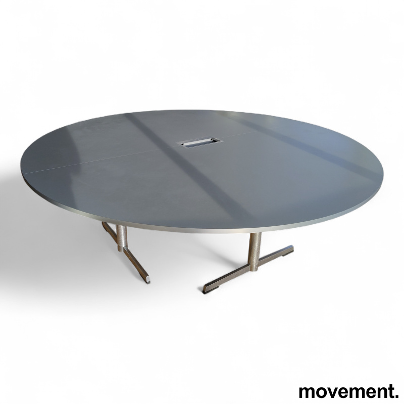 Rundt møtebord Ø=240cm Lys grå - 2 / 3