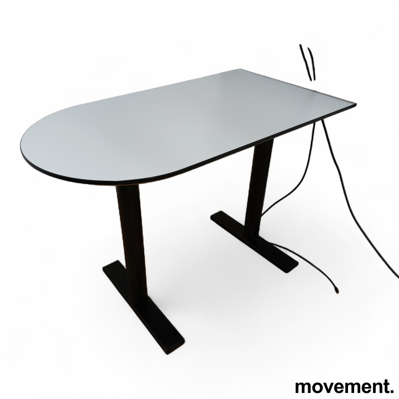 Optima møtebord 100x55cm, avrundet