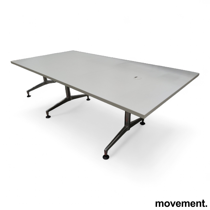 Møtebord 200x100cm Hvit laminat, - 1 / 2